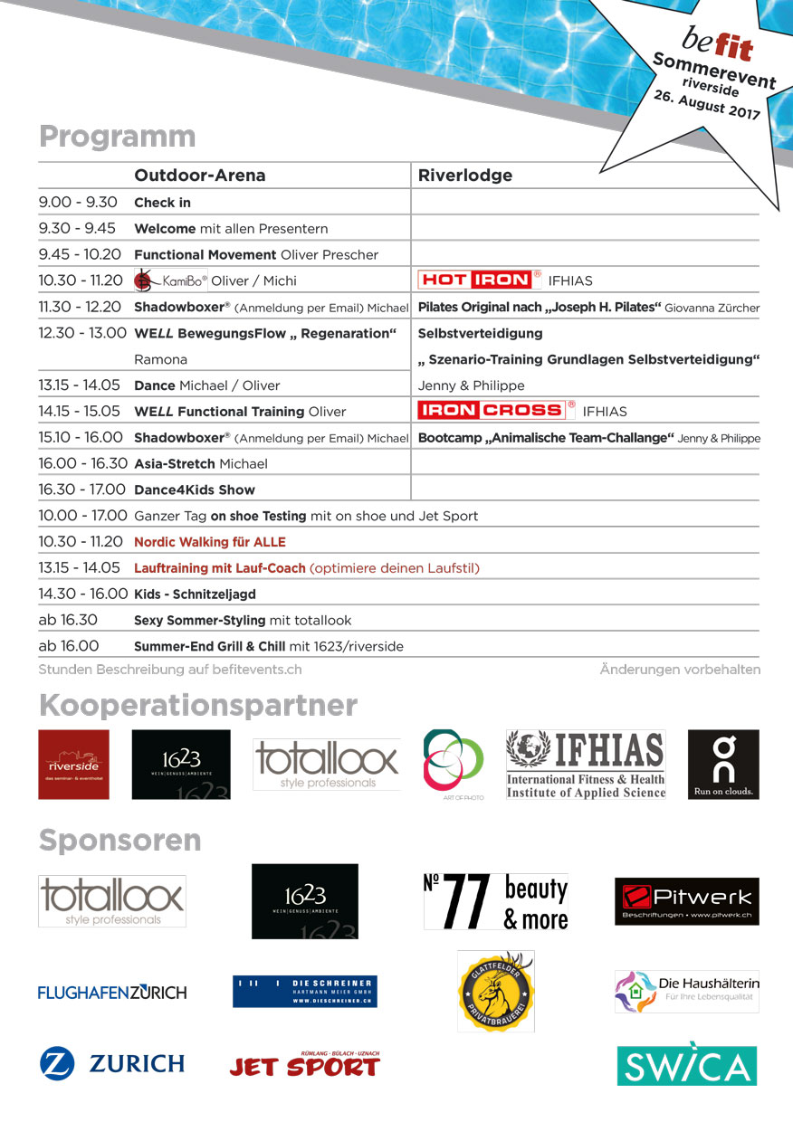 befit Sommerevent 2017